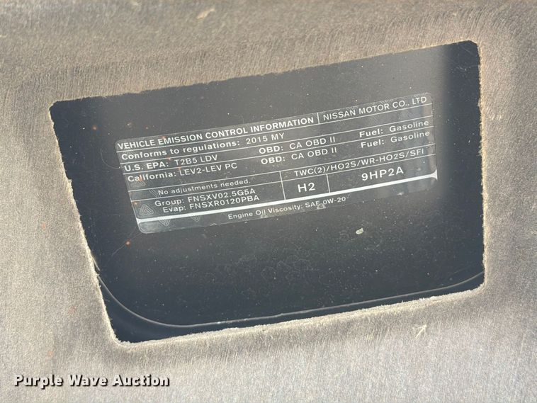 image for item FT6301 2015 Nissan Altima S 