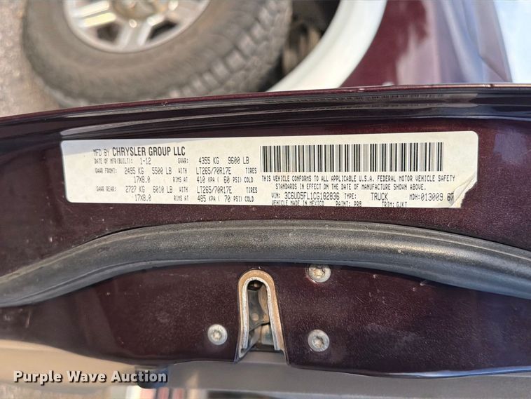 image for item FT6702 2012 Dodge Ram 2500 Crew Cab pickup truck