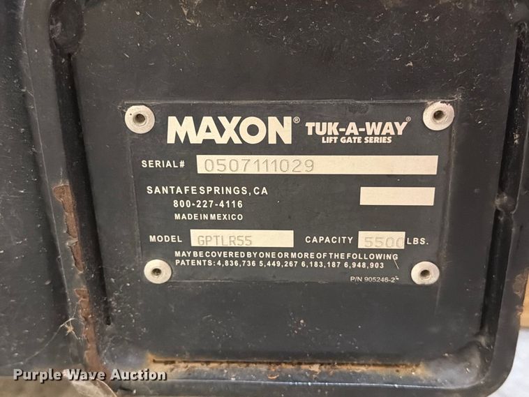 image for item FT6704 Maxon GPTLR55 end gate lift
