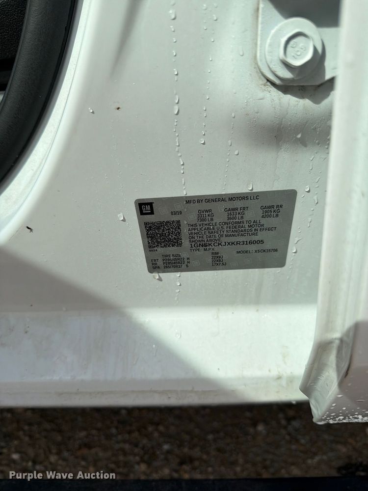 image for item FT7511 2019 Chevrolet Tahoe SUV