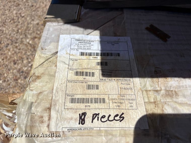 image for item JM9443 (34) sheets of aluminum