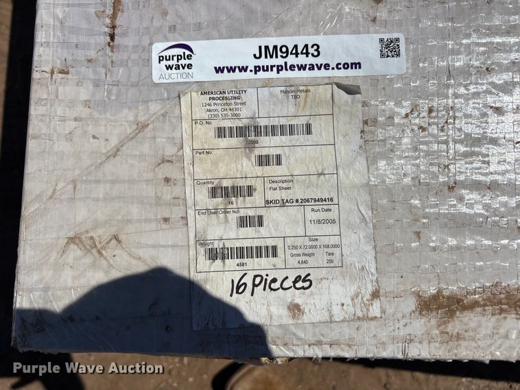 image for item JM9443 (34) sheets of aluminum