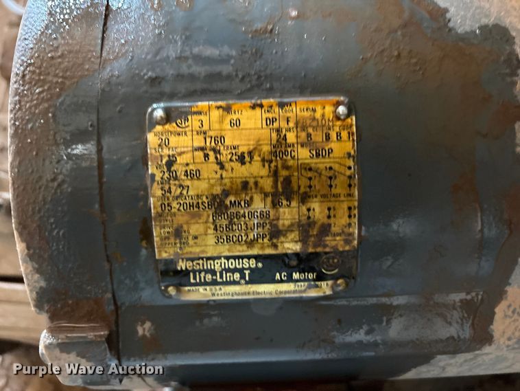 image for item JM9450 Ingersoll Rand 25T2X20 air compressor
