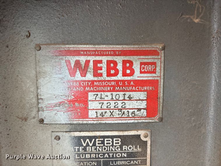image for item JM9452 Webb manufacturing 7L-1014 metal roller