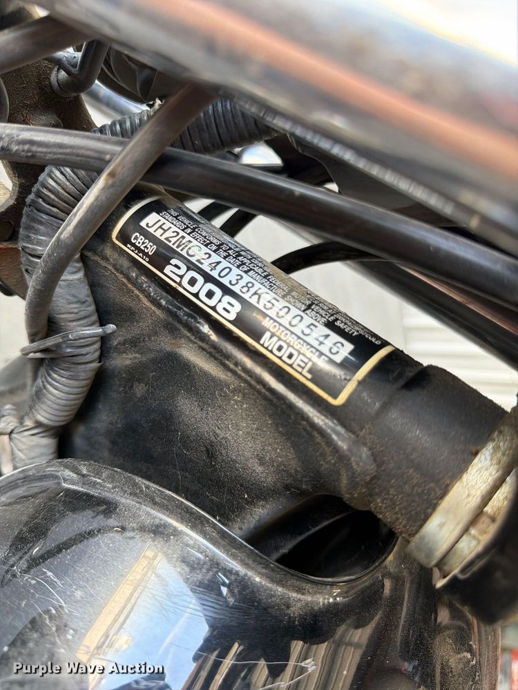image for item MQ9070 2008 Honda Nighthawk 250 motorcycle