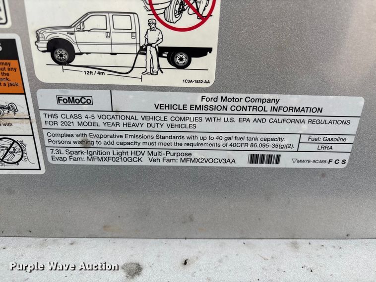 image for item YA3428 2021 Ford F59 delivery truck