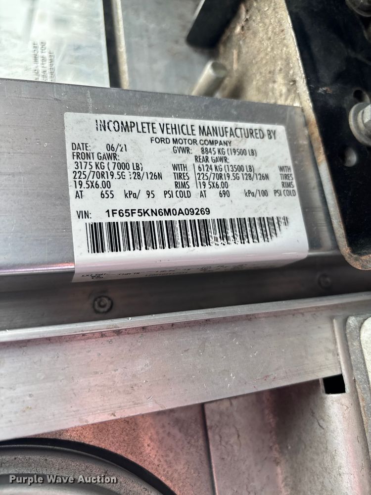 image for item YA3428 2021 Ford F59 delivery truck