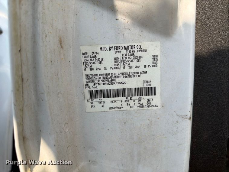 image for item YA4159 2014 Ford F150 pickup truck