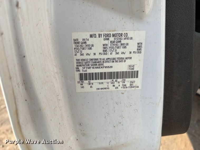 image for item YA4161 2014 Ford F150 pickup truck