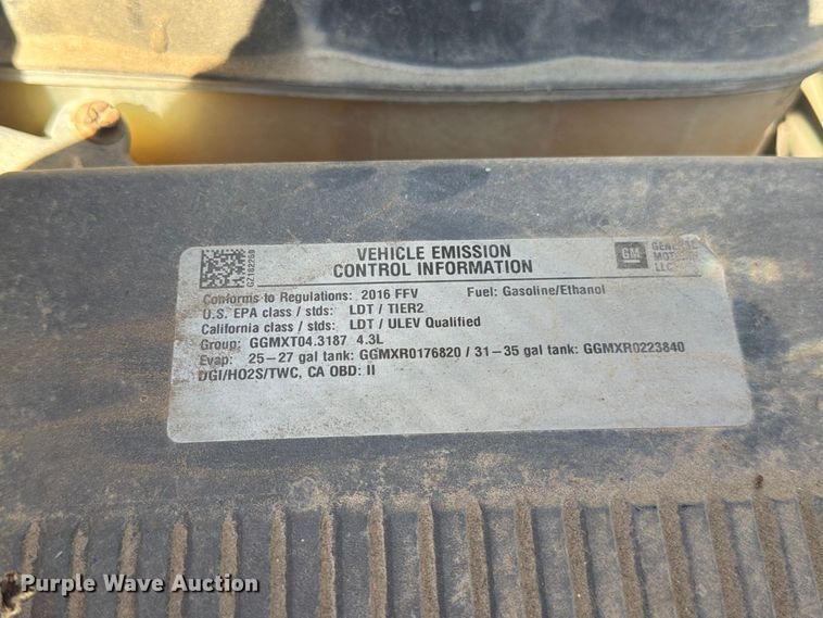 image for item YA4373 2016 Chevrolet Silverado 1500 pickup truck