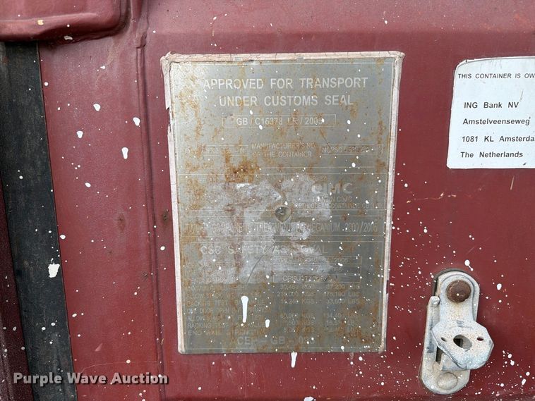image for item YA4664 2005 CIMC shipping container