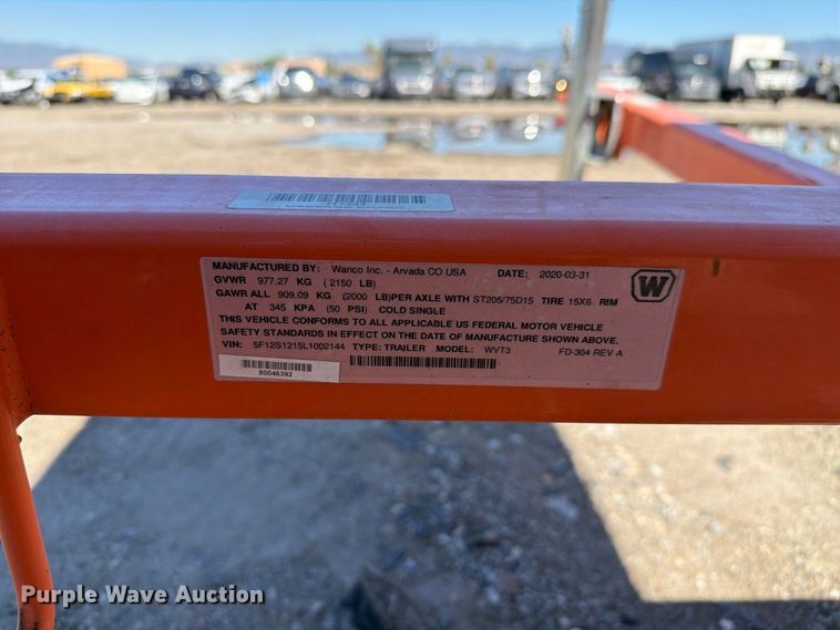 image for item YA4672 (2) 2020 Wanco WVT3 message board trailers
