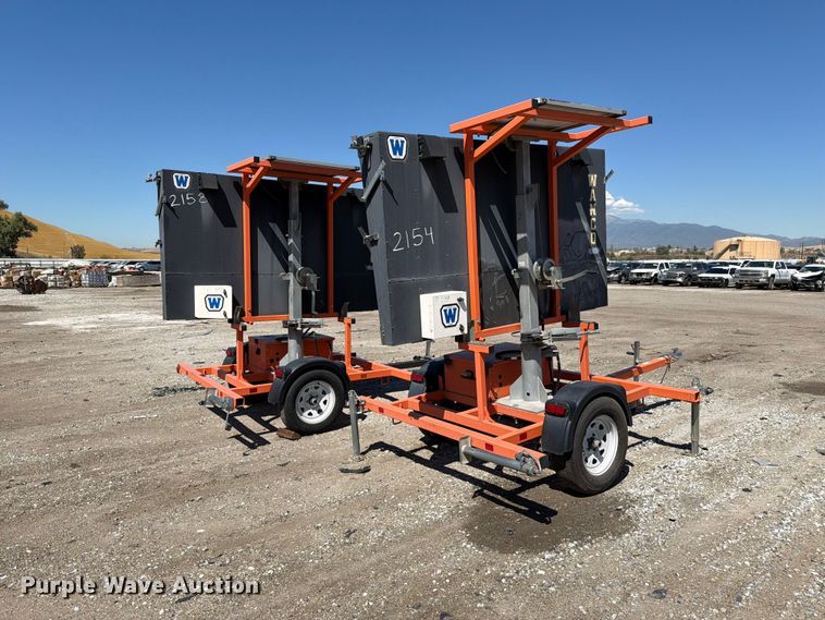 image for item YA4673 (2) 2020 Wanco WVT3 message board trailers