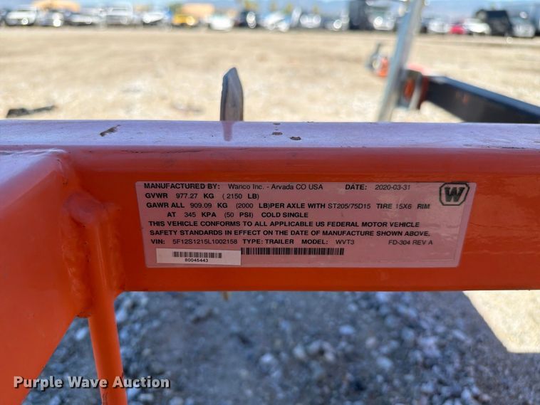 image for item YA4673 (2) 2020 Wanco WVT3 message board trailers
