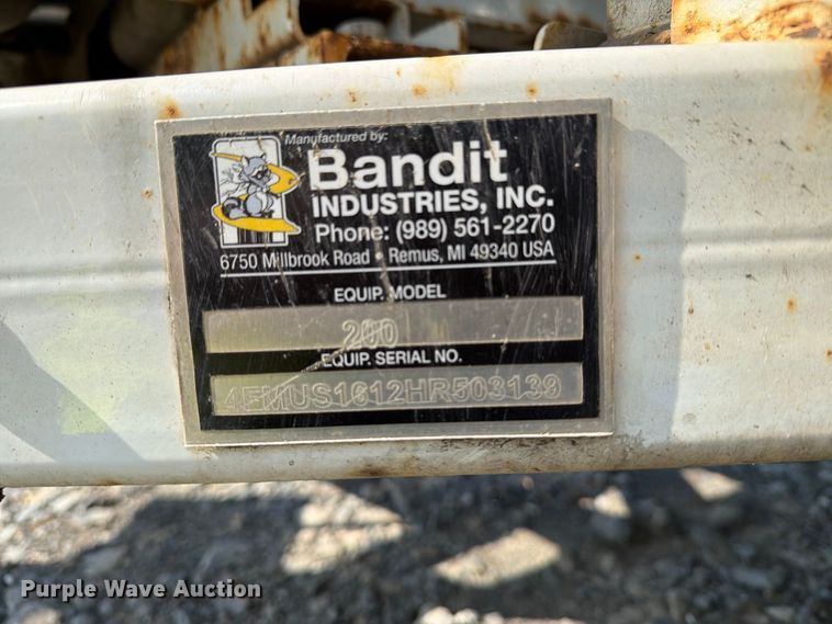image for item YA4955 2016 Bandit 200UC wood chipper