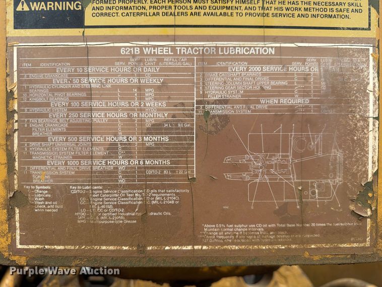 image for item DU3122 1985 Caterpillar 621B conventional scraper 