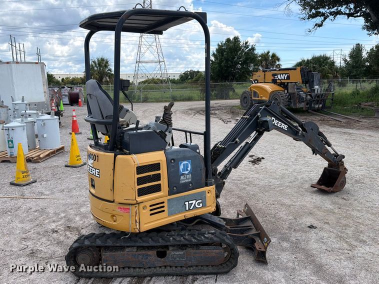 image for item DV7314 2015 John Deere 17G mini excavator