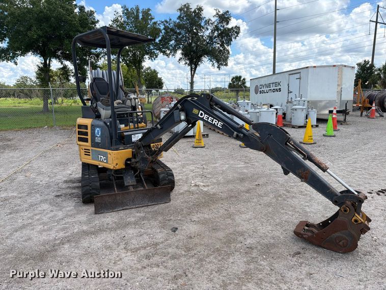 image for item DV7314 2015 John Deere 17G mini excavator