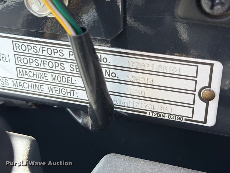 image for item DV7367 2023 Yanmar SV40 mini excavator