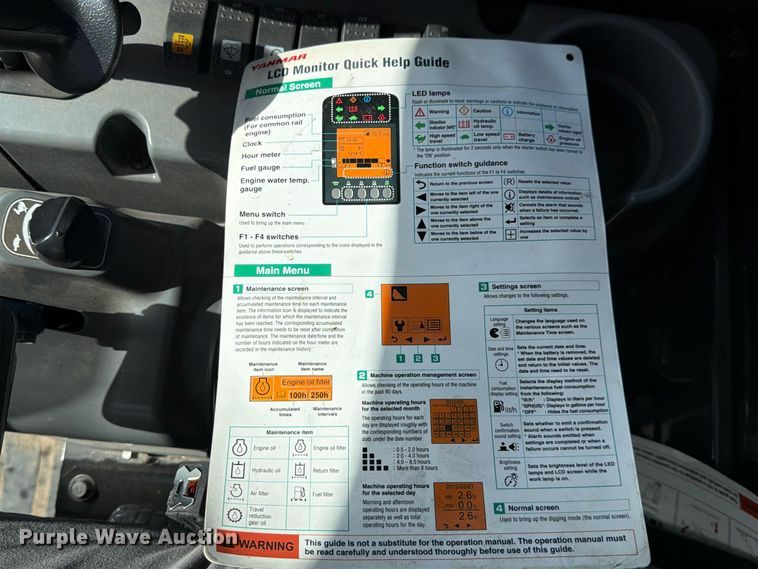 image for item DV7367 2023 Yanmar SV40 mini excavator