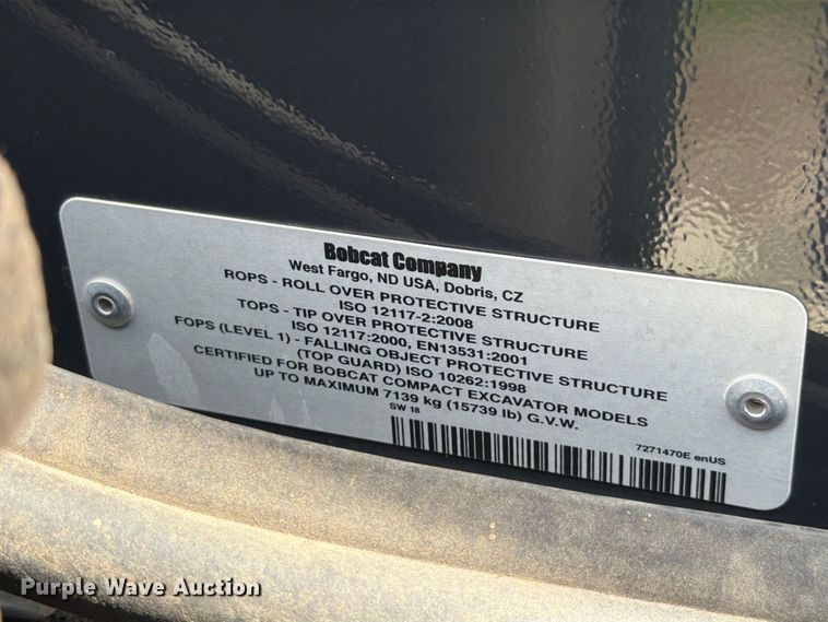 image for item DV7368 2024 Bobcat E40 mini excavator