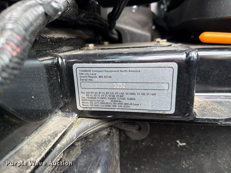 image for item DV7369 2025 Yanmar TL75VS tracked skid steer loader