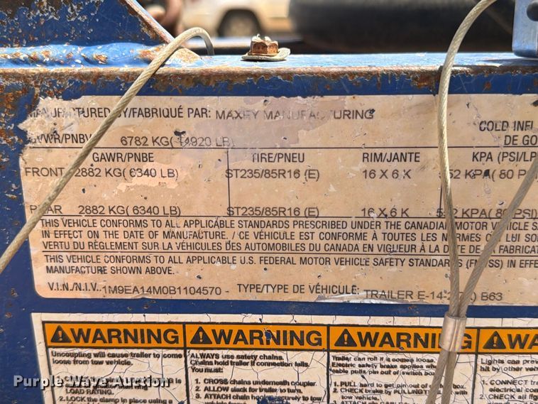 image for item DV8606 2011 Maxey Companies vacuum excavator