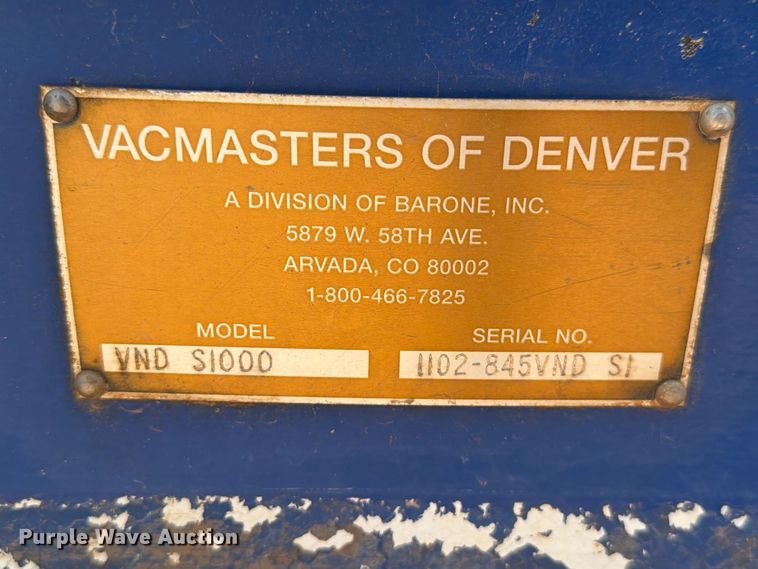 image for item DV8606 2011 Maxey Companies vacuum excavator