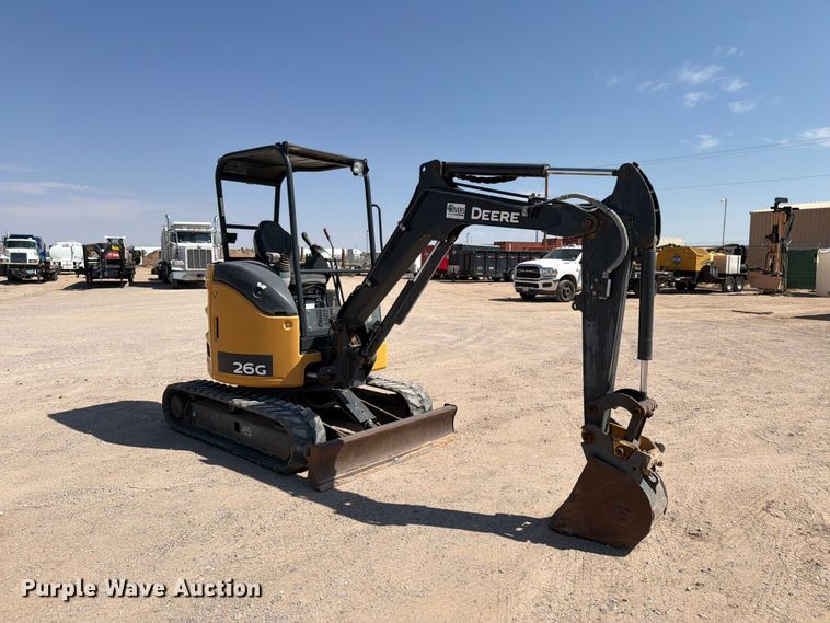 image for item DV8626 2020 John Deere 26G mini excavator