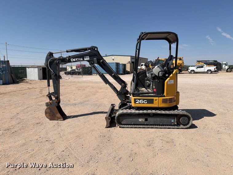 image for item DV8626 2020 John Deere 26G mini excavator