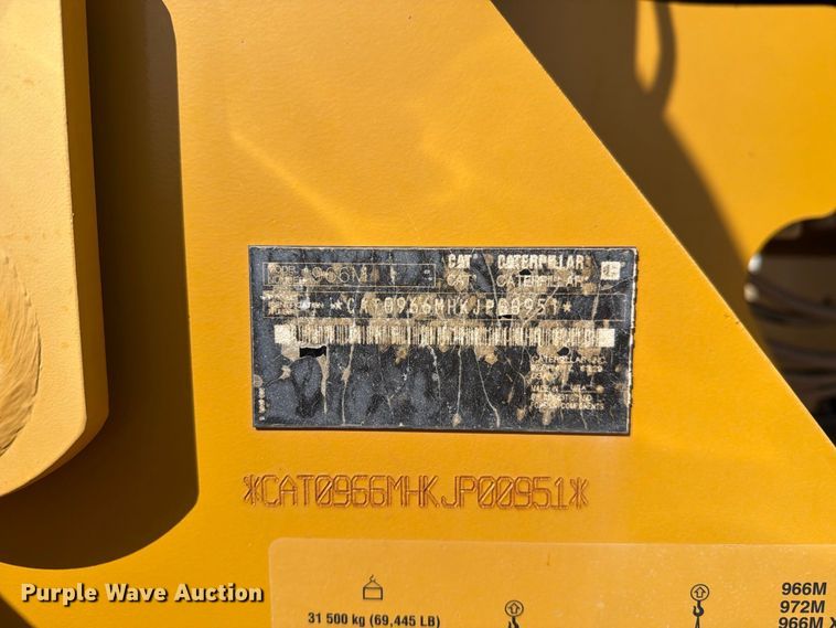 image for item DV8663 2015 Caterpillar 966M wheel loader
