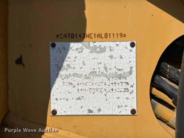 image for item DZ4696 2001 Caterpillar 143H motor grader
