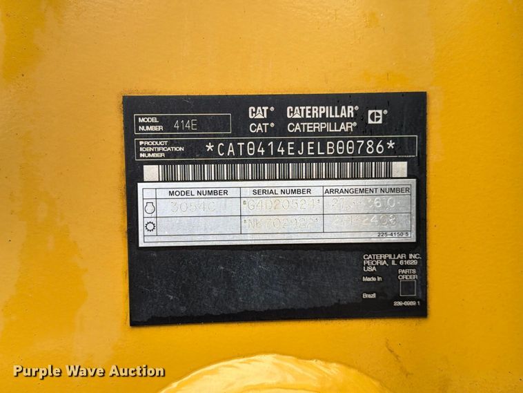 image for item DZ4782 2008 Caterpillar 414E IL landscape tractor