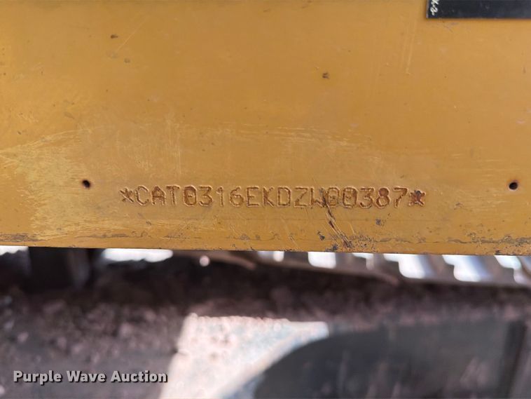 image for item EA0447 2012 Caterpillar 316EL excavator