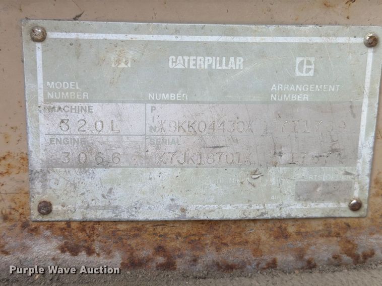 image for item EA0458 1995 Caterpillar 320L excavator