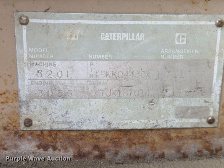 image for item EA0458 1995 Caterpillar 320L excavator