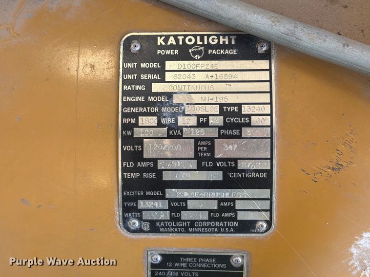 image for item EA0460 KatoLight D100FPZ4E generator