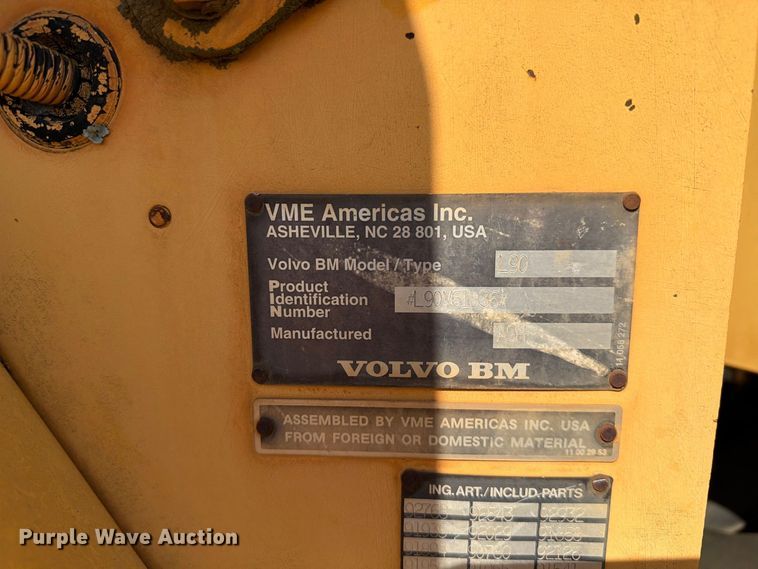 image for item EF1356 1995 Volvo L90B wheel loader