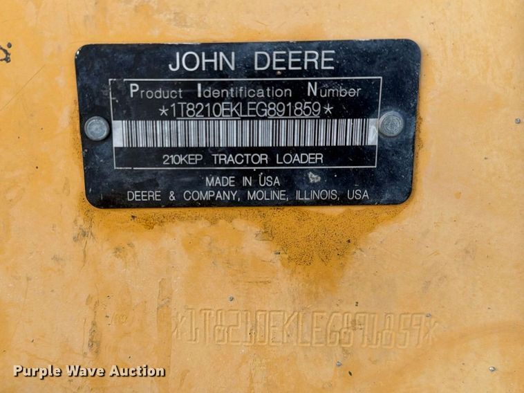image for item EL2645 2014 John Deere 210KEP landscape tractor