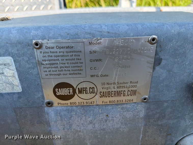 image for item EO8701 2013 Sauber Mfg. Co. 4500 pole trailer