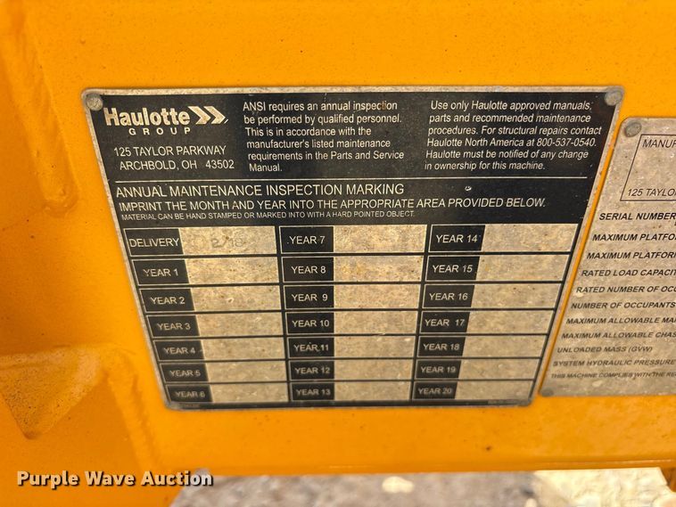 image for item ES8104 2018 Haulotte 4527A boom lift