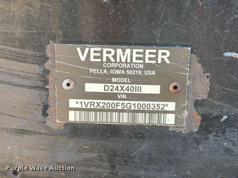 image for item EU0883 2016 Vermeer D24x40 Navigator S3 directional boring unit