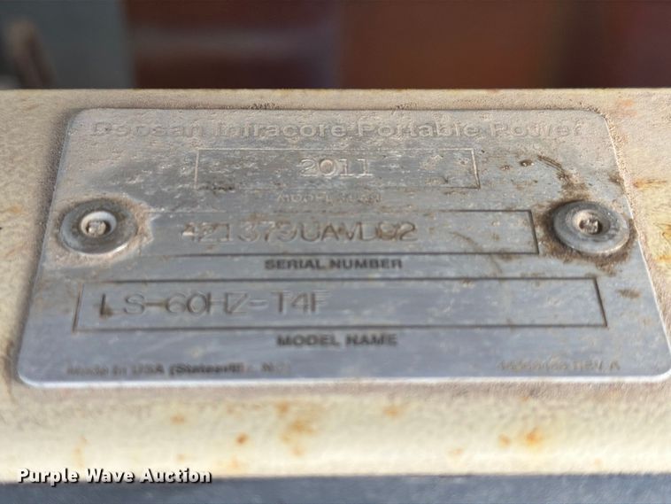 image for item EU0888 2011 Ingersoll Rand LS-60HZ-T4F light plant