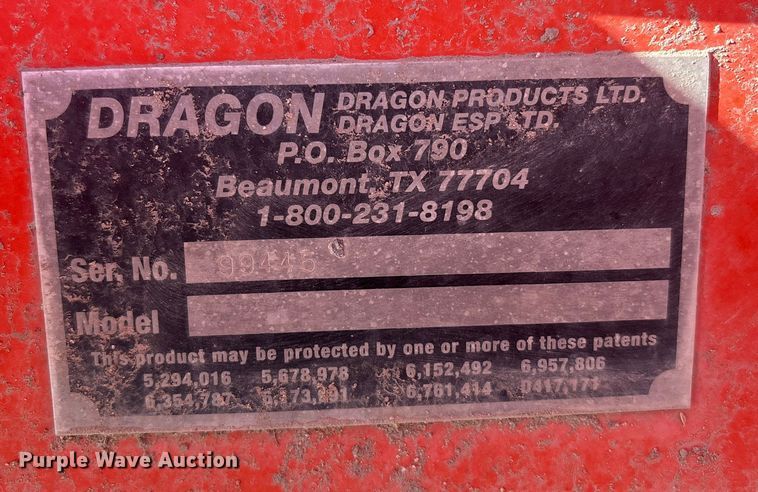 image for item EU4764 2011 Dragon frac tank trailer