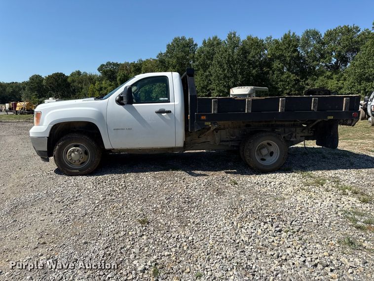 image for item EV6194 2014 GMC Sierra 3500HD dump flatbed pickup truck