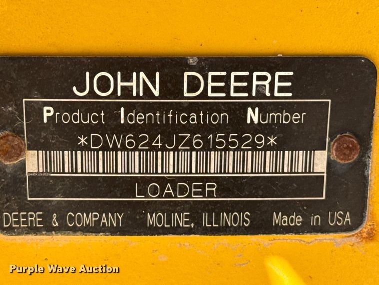 image for item EW4260 2007 John Deere 624J wheel loader