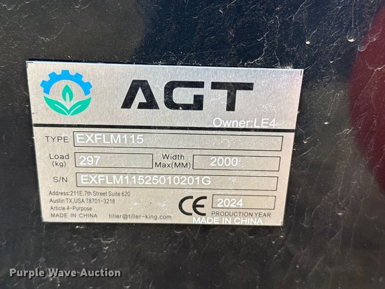 image for item EW8520 2024 AGT EXFLM115 excavator flail mower