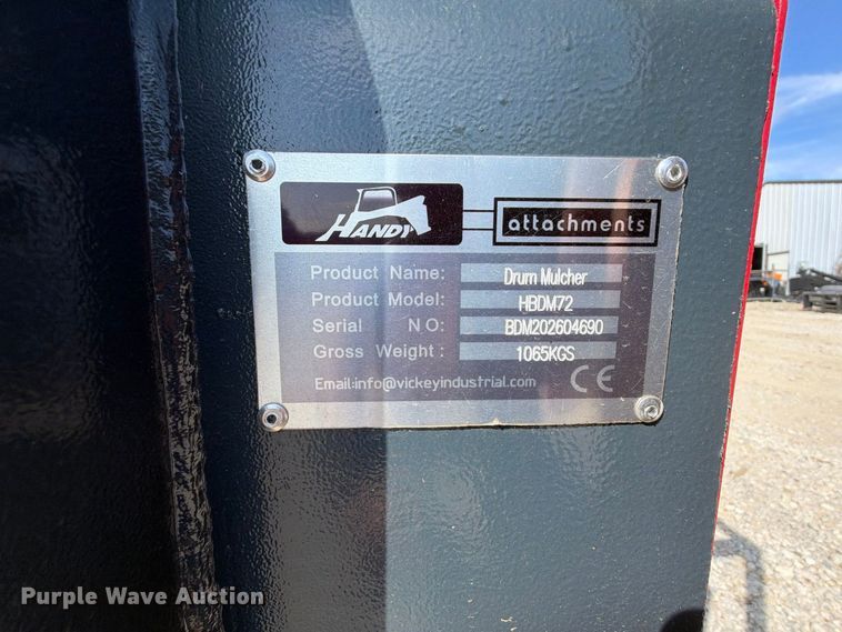 image for item EX2708 Handy HBDM72 skid steer mulcher