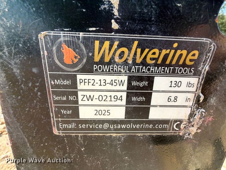 image for item EX2712 2025 Wolverine PFF2-13-45W skid steer forks