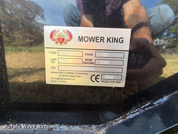image for item EX2714 2026 Mower King SSRC skid steer rotary mower